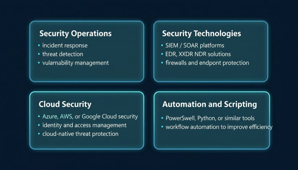 what skills are needed for a senior cybersecurity engineer
